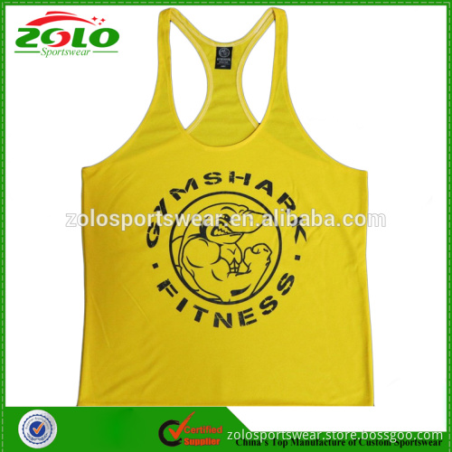 Professional Good Quality Cotton Men Bodybuilding Stringer Gym Singlets